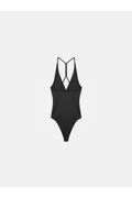 21175 Halter Yaka Bodysuit-Siyah