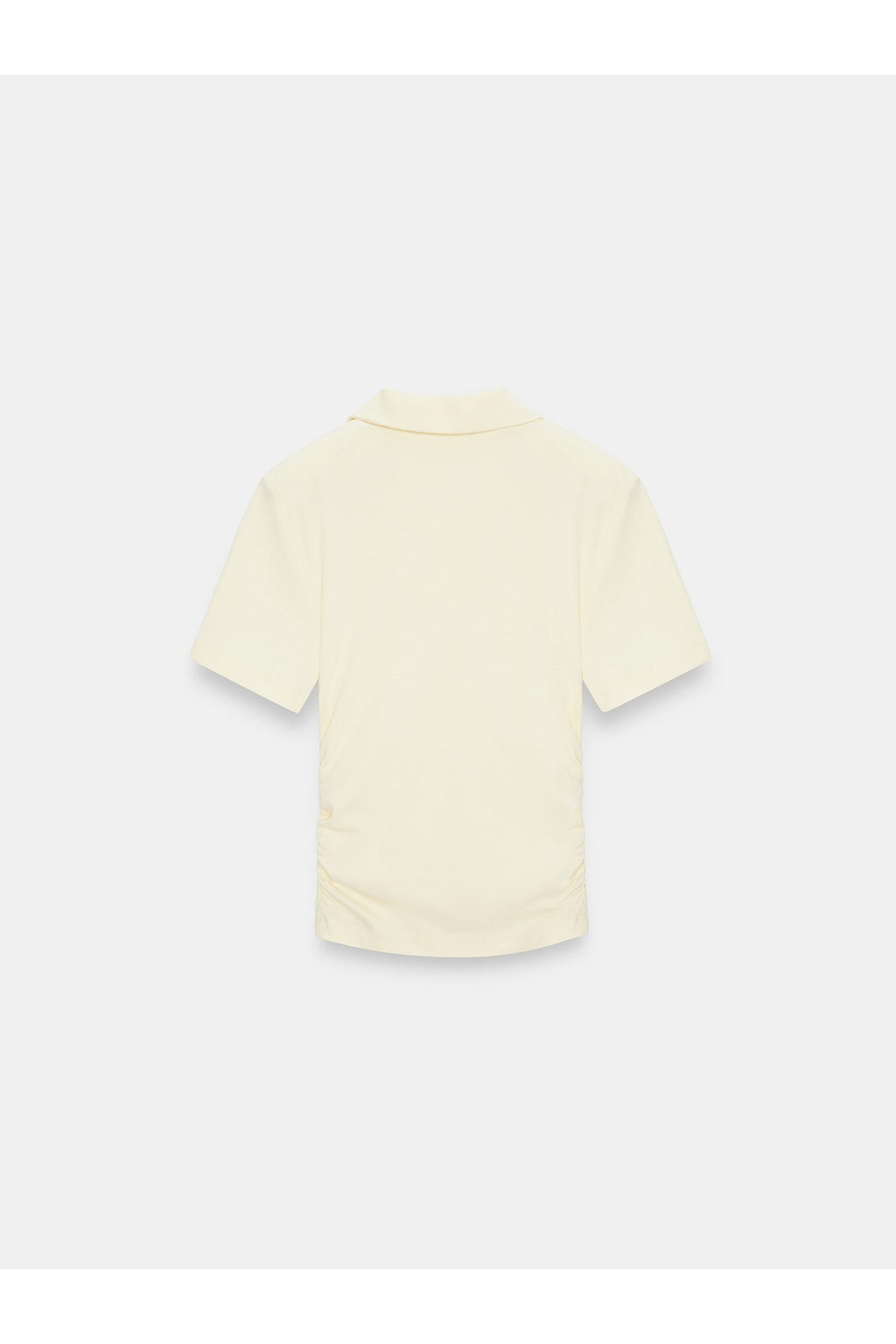 32614 Polo Yaka Top-Açık Sarı