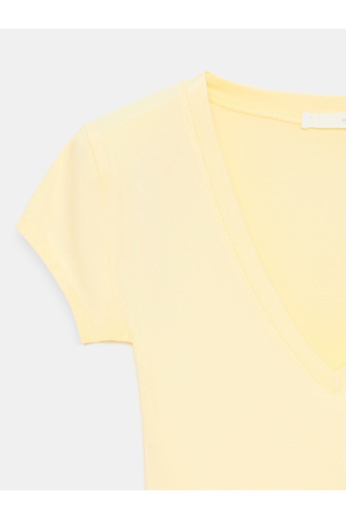 32799 V Yaka Top-Açık Sarı