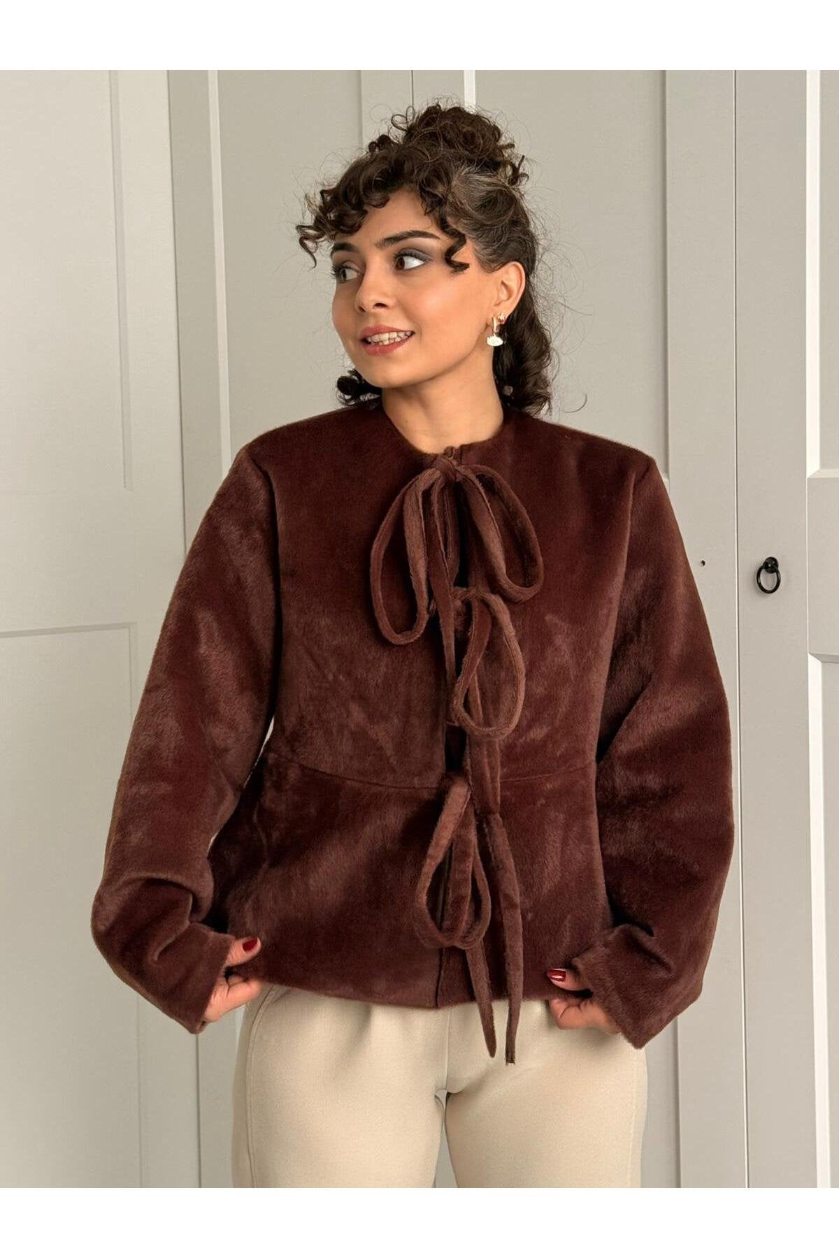Bağlamalı Goldfox Ceket -Kahverengi