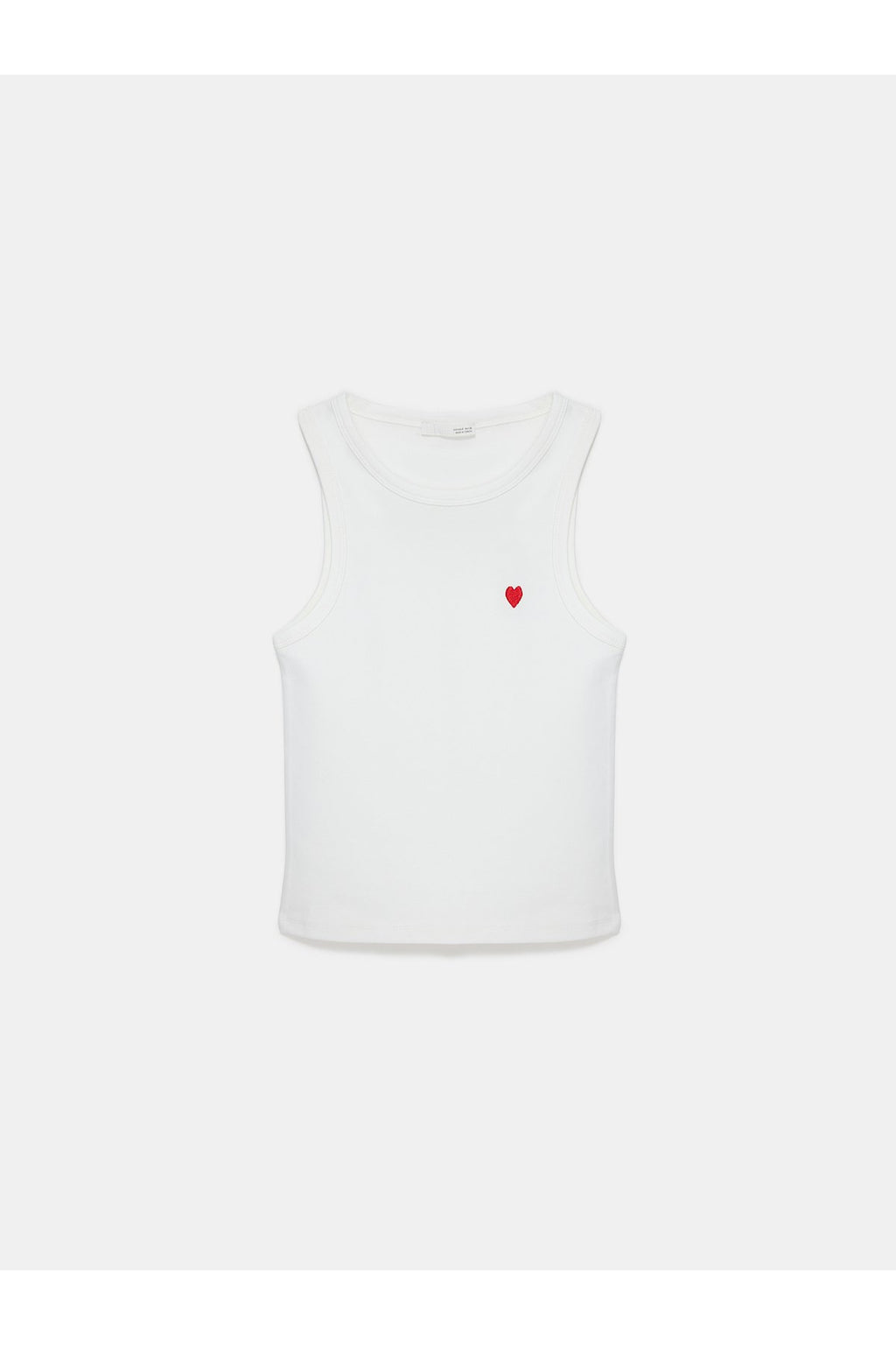 21259 Bisiklet Yaka Top-Ekru