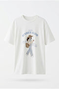 Baskı Nakış Detaylı T-shirt Ekru