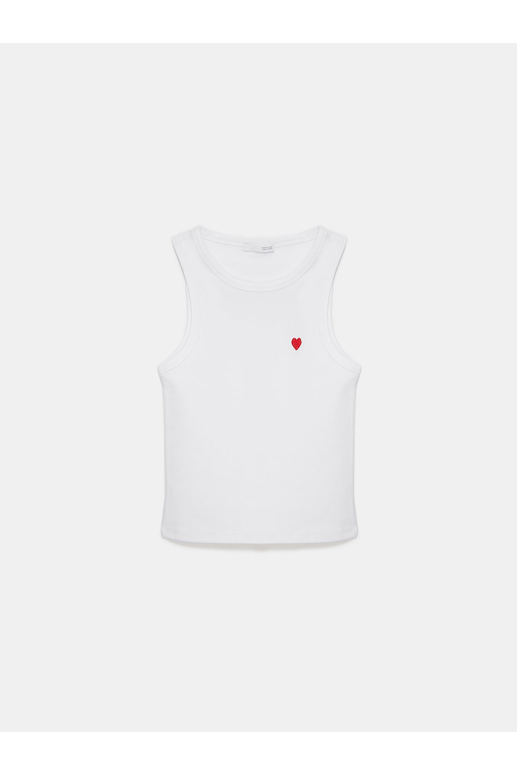 21259 Bisiklet Yaka Top-Beyaz