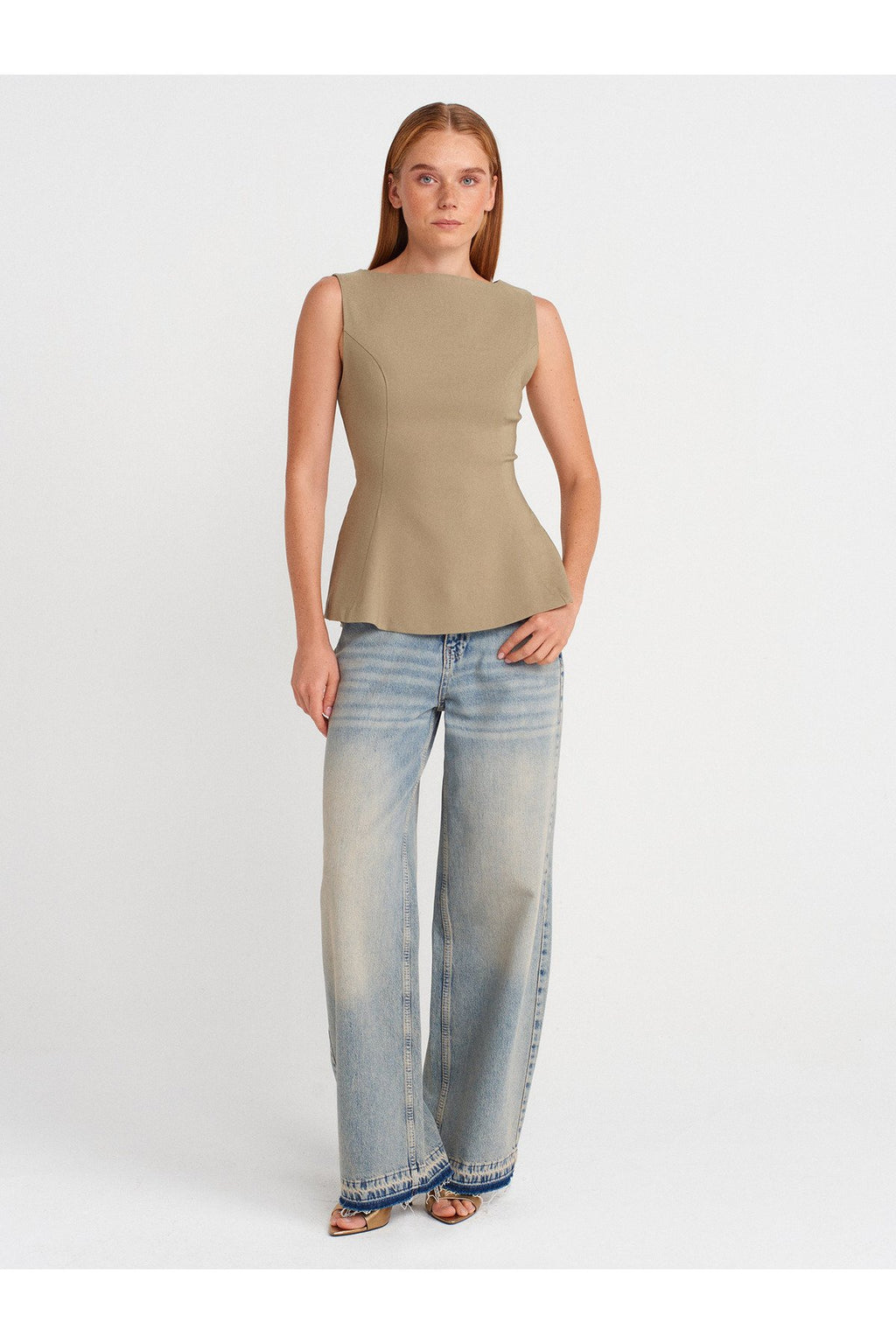 50281 Peplum Top-Çağla