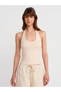 21052 Halter Yaka Top-Taş