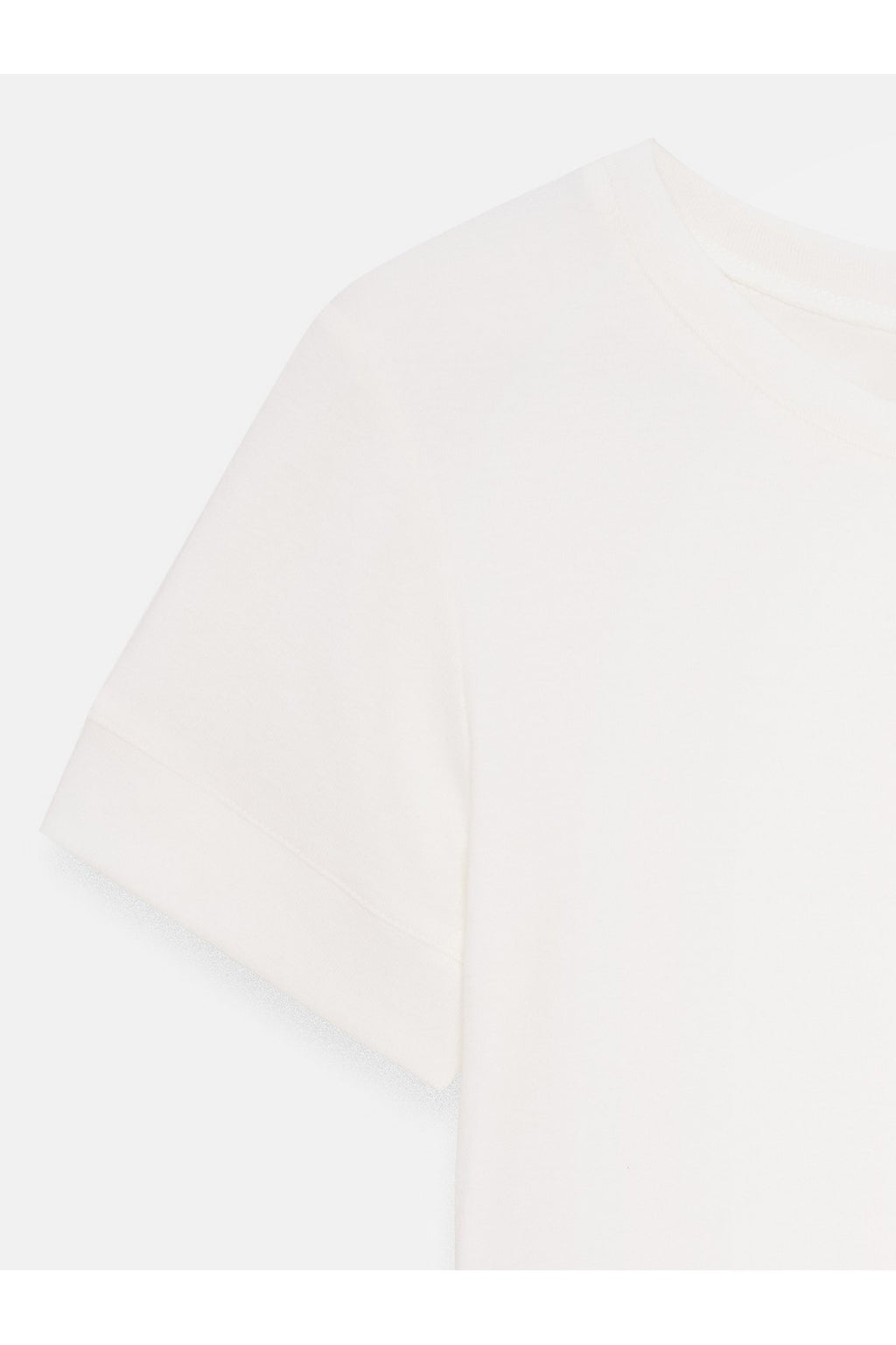 32637 Bisiklet Yaka T-Shirt-Ekru