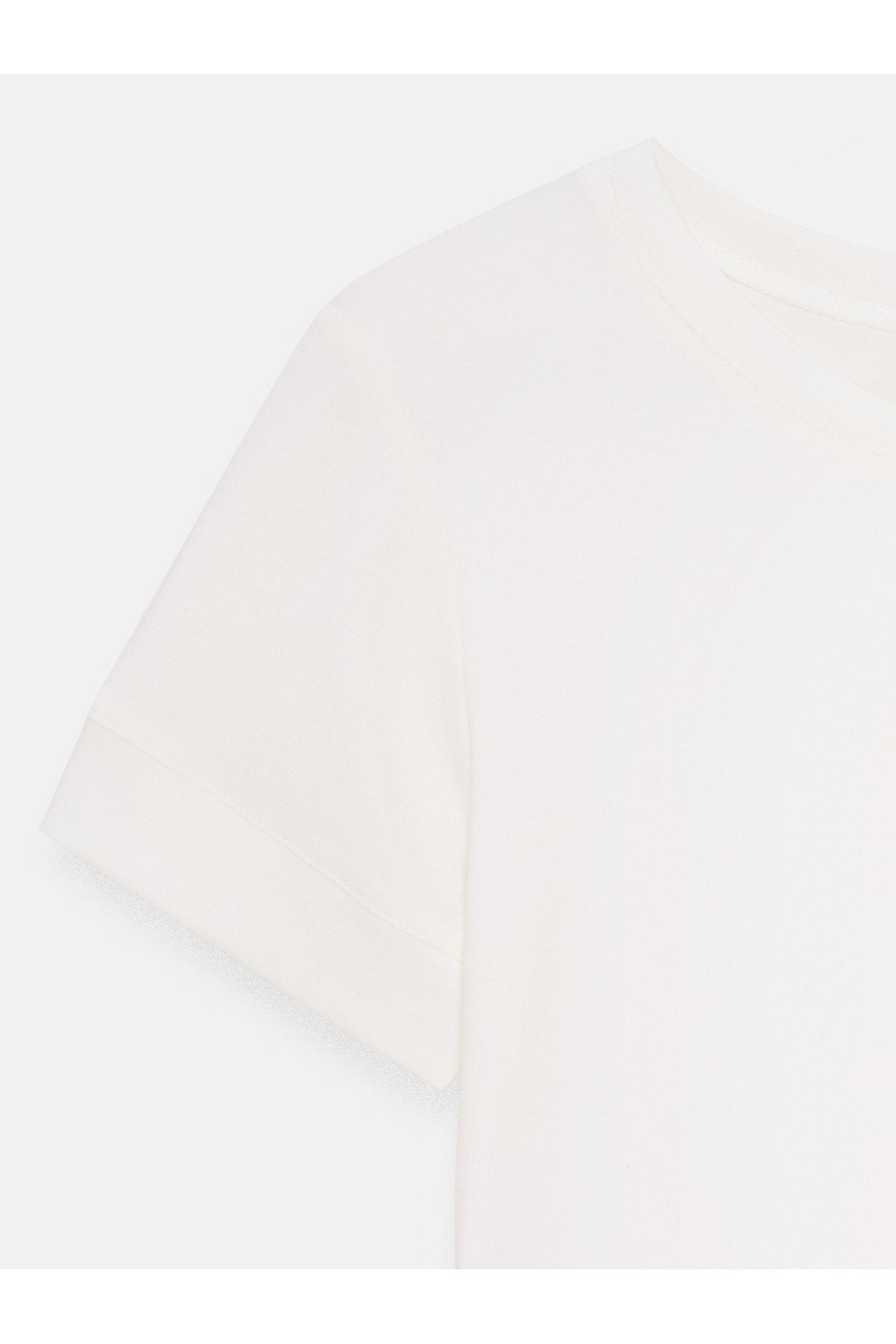 32637 Bisiklet Yaka T-Shirt-Ekru