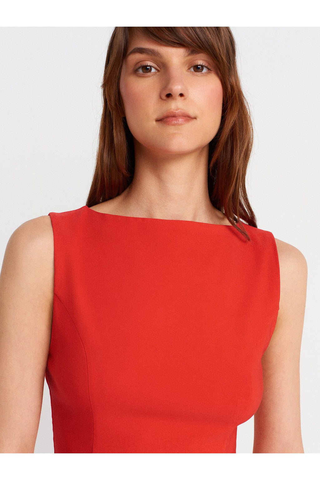 50281 Peplum Top-Kırmızı