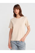 31763 %100 Pamuk Bisiklet Yaka T-shirt-Taş
