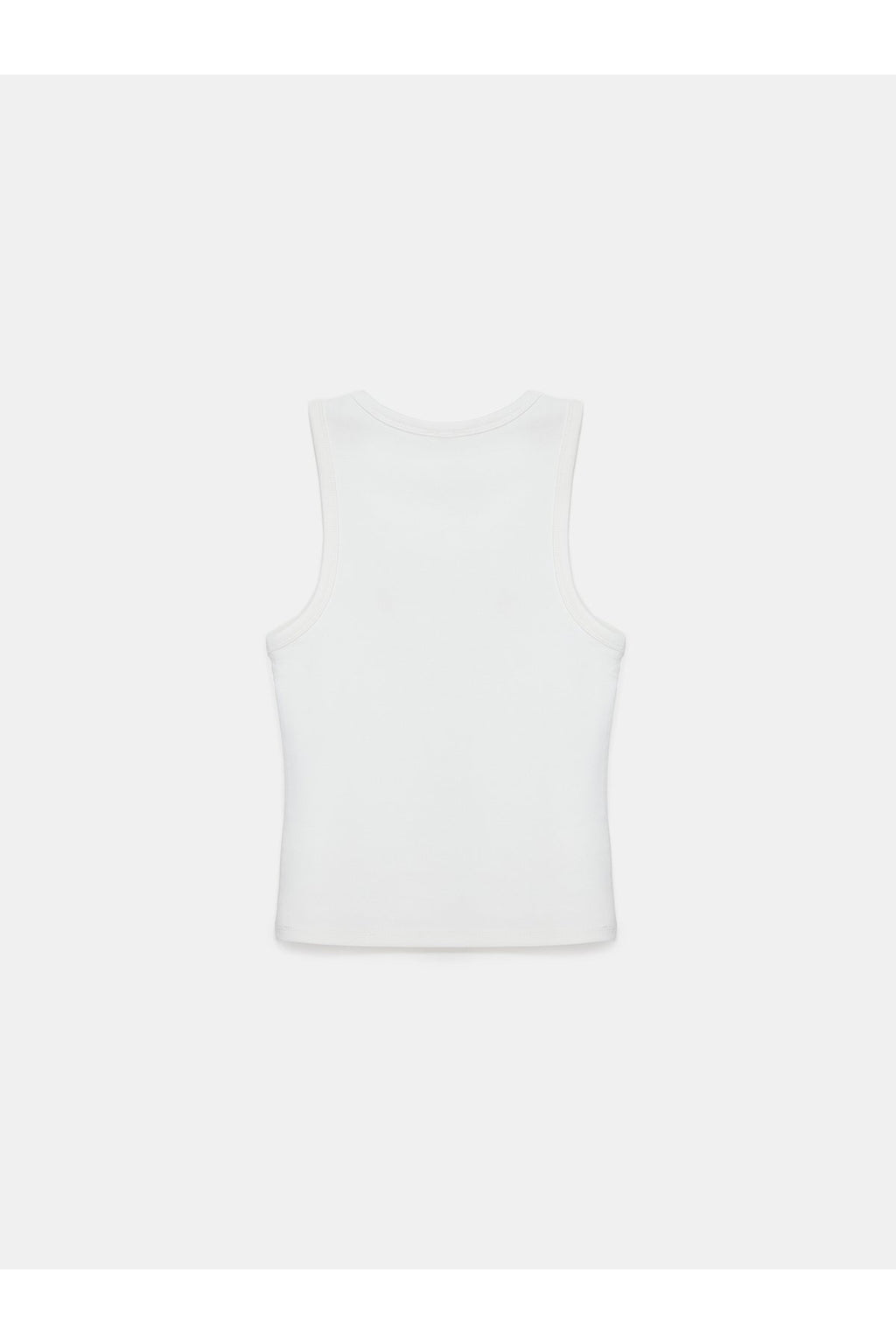21259 Bisiklet Yaka Top-Ekru