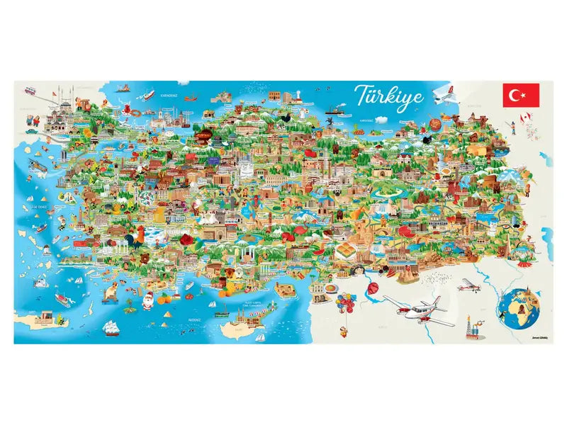 Türkiye Haritası 1500 Parça Puzzle