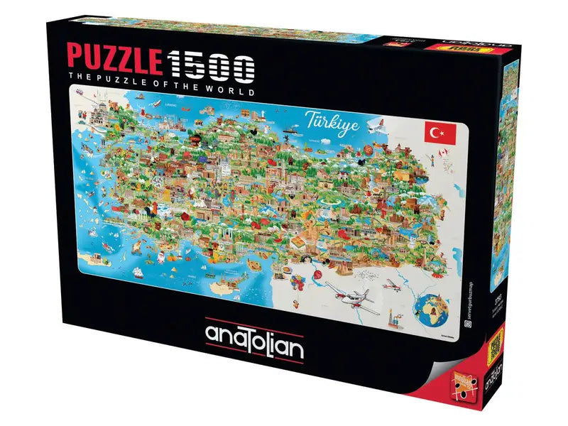 Türkiye Haritası 1500 Parça Puzzle